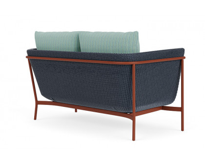 Lloyd Flanders™ Solstice Loveseat  - Denim Blue, Terracotta