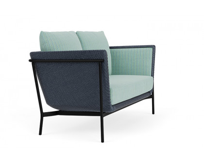 Lloyd Flanders™ Solstice Loveseat  - Denim Blue, Ebony