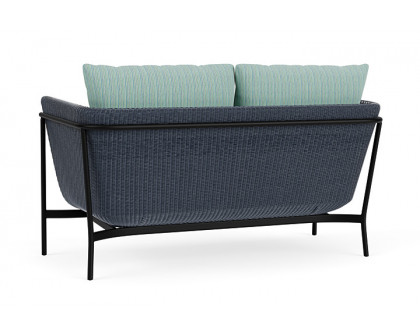 Lloyd Flanders™ Solstice Loveseat  - Denim Blue, Ebony