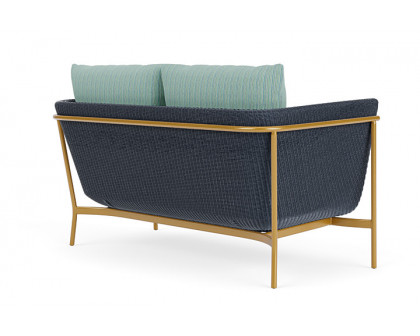 Lloyd Flanders™ Solstice Loveseat  - Denim Blue, Metallic Gold