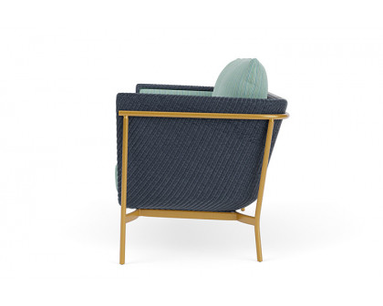 Lloyd Flanders™ Solstice Loveseat  - Denim Blue, Metallic Gold