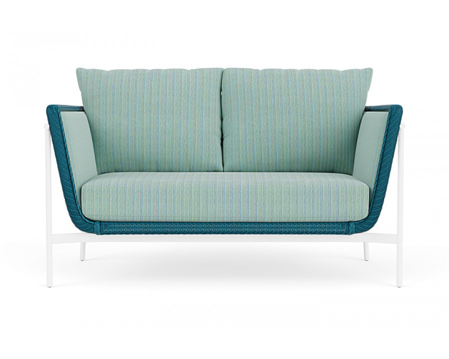 Lloyd Flanders™ Solstice Loveseat  - Peacock, Matte White