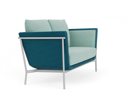 Lloyd Flanders™ Solstice Loveseat  - Peacock, Metallic Silver