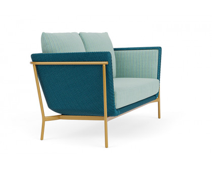 Lloyd Flanders™ Solstice Loveseat  - Peacock, Metallic Gold