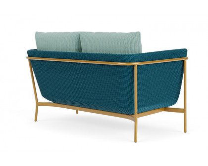 Lloyd Flanders™ Solstice Loveseat  - Peacock, Metallic Gold