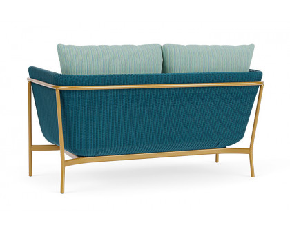 Lloyd Flanders™ Solstice Loveseat  - Peacock, Metallic Gold