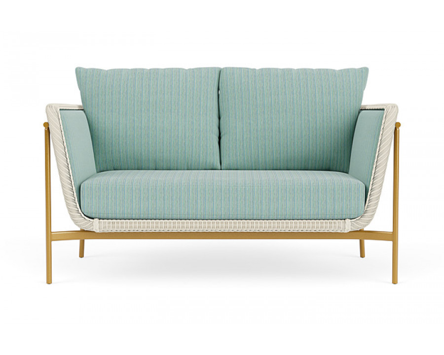 Lloyd Flanders™ Solstice Loveseat  - Ivory, Metallic Gold