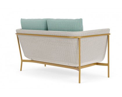 Lloyd Flanders™ Solstice Loveseat  - Antique White, Metallic Gold