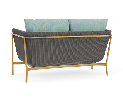 Lloyd Flanders™ Solstice Loveseat  - Pewter, Metallic Gold