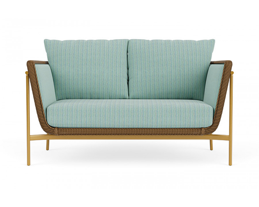 Lloyd Flanders™ Solstice Loveseat  - Hickory, Metallic Gold