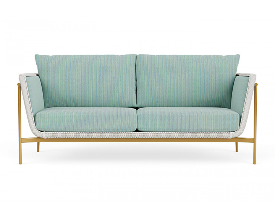 Lloyd Flanders™ Solstice Sofa  - Matte White, Metallic Gold