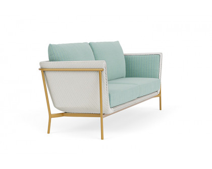 Lloyd Flanders™ Solstice Sofa  - Matte White, Metallic Gold