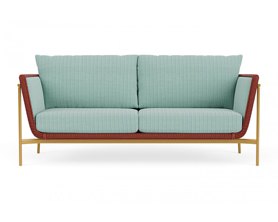 Lloyd Flanders™ Solstice Sofa  - Terracotta, Metallic Gold