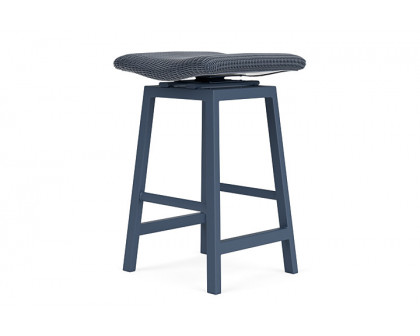 Lloyd Flanders™ Loom Swivel Bar Stool - Denim Blue