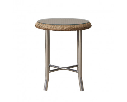 Lloyd Flanders™ Loom 20" Round End Table - Linen