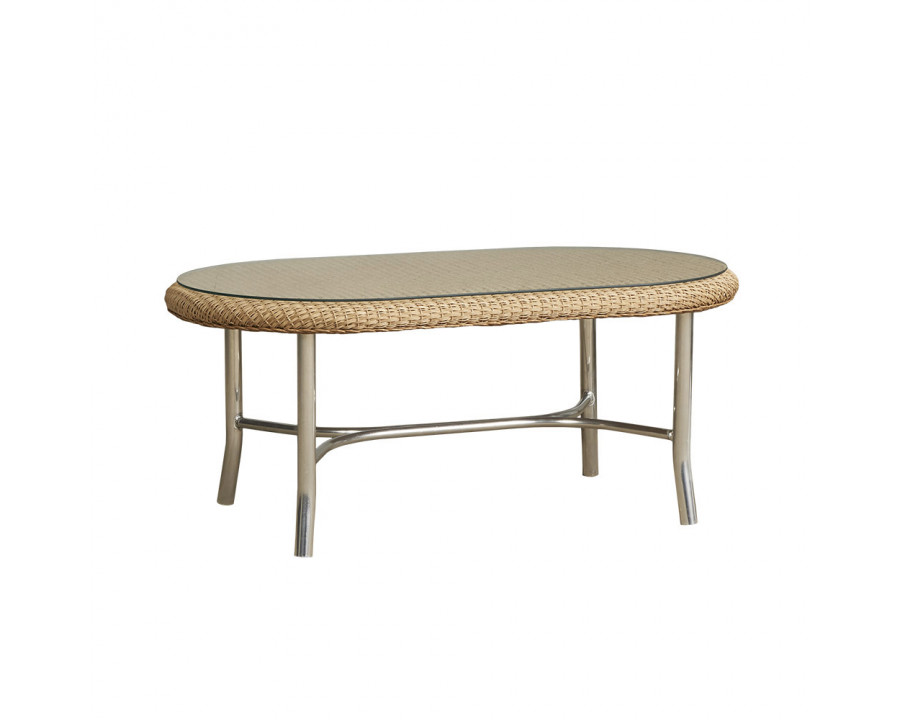 Lloyd Flanders™ Loom 43" Oval Cocktail Table - White