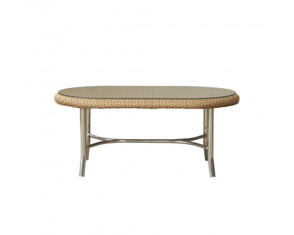 Lloyd Flanders™ Loom 43" Oval Cocktail Table - White