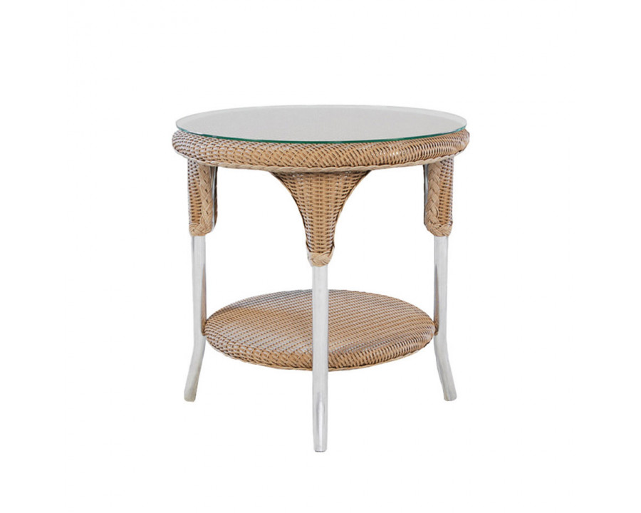 Lloyd Flanders™ Loom 24" Round End Table - White