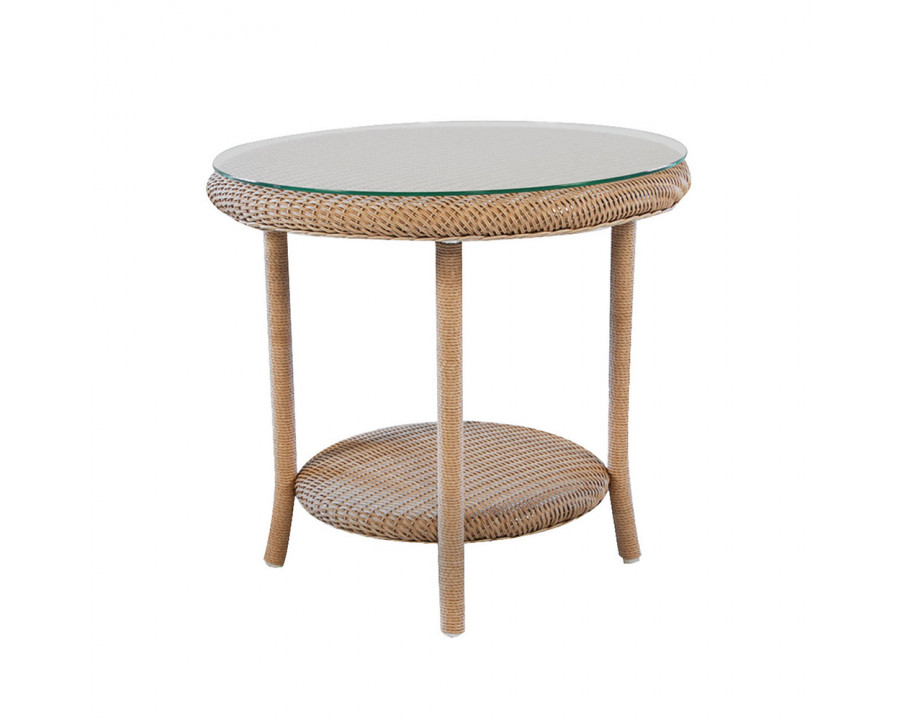 Lloyd Flanders™ Loom 24" Round End Table - Linen