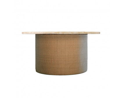 Lloyd Flanders™ Loom 48" Round Fire Table - Linen