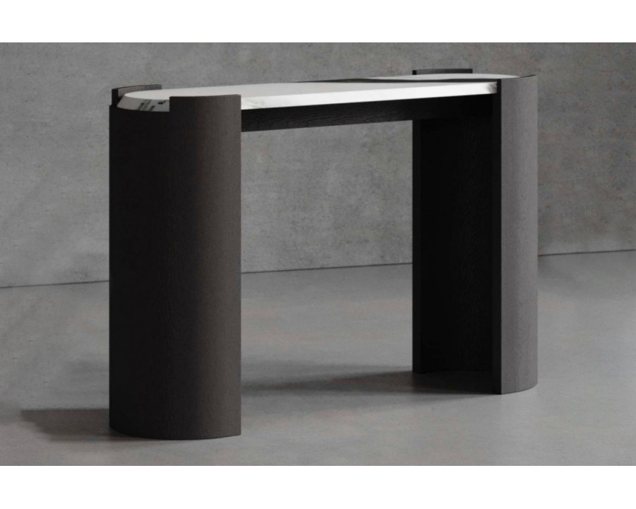 Madina Tsarikaeva Antiquite Console - Panda White, Walnut Black