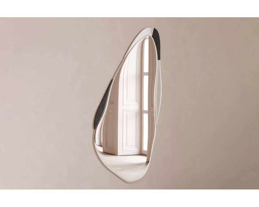 Madina Tsarikaeva Silver Big Mirror - Steel/Patinated Brass