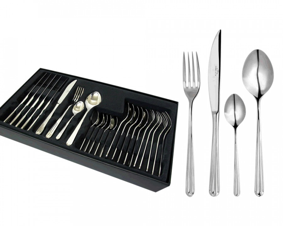 Maxima - Piano 24-Piece Flatware Set in Steel