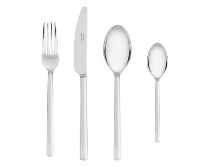 Maxima - Modern 24-Piece Flatware Set in Steel