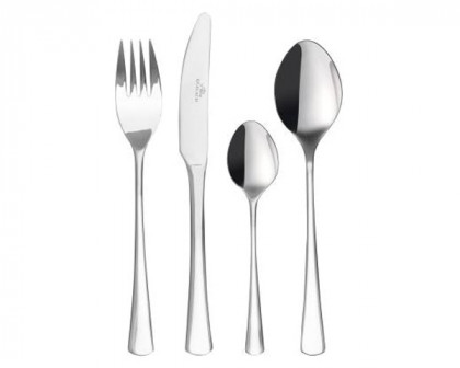 Maxima - Tine 24-Piece Flatware Set in Steel