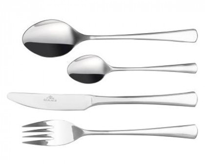 Maxima - Tine 24-Piece Flatware Set in Steel