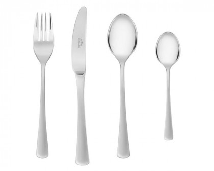 Maxima - Tine 24-Piece Flatware Set in Steel