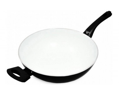 Maxima Harmony Wok with Lid 11.8" - Black/White