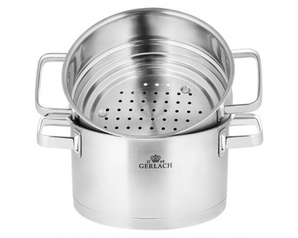 Maxima - Prestige Stainless Steel Pot Set with Lids 9 Pcs in Steel