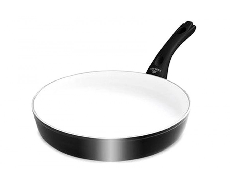 Maxima Harmony Classic Non-Stic Frying Pan with Lid 11" - White/Black