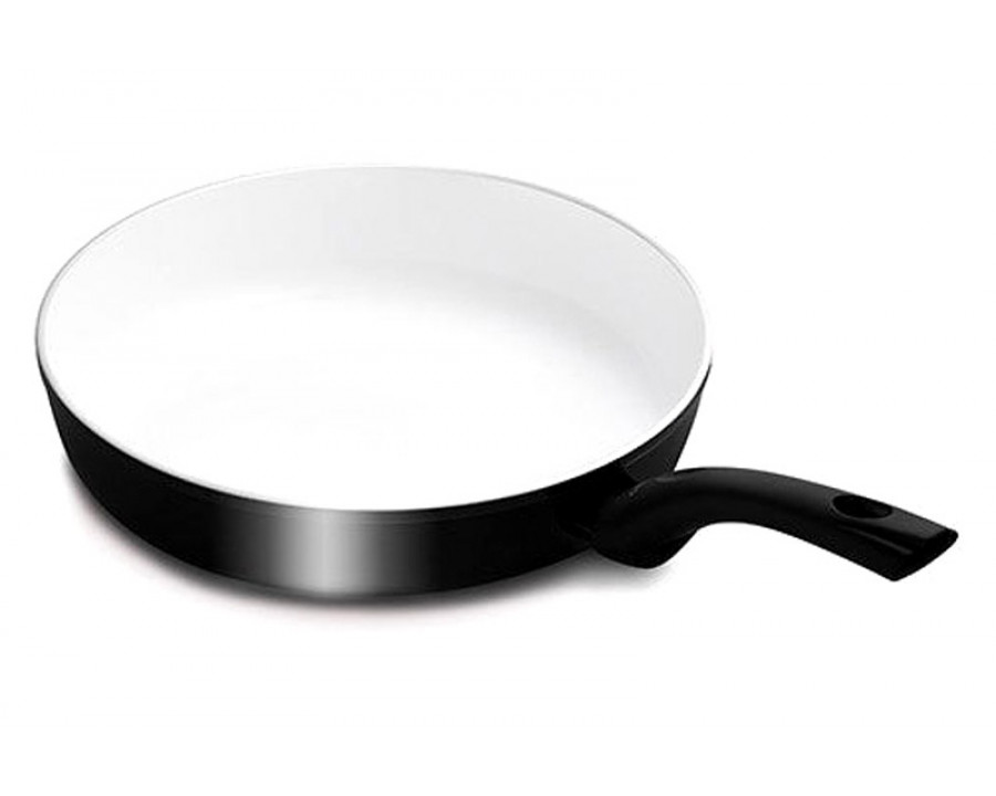 Maxima Harmony Classic Non-Stick Frying Pan with Lid 7.9" - White/Black