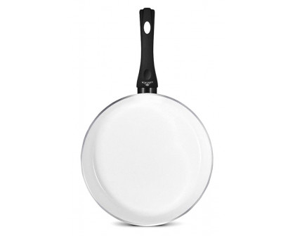 Maxima Harmony Classic Non-Stick Frying Pan with Lid 7.9" - White/Black