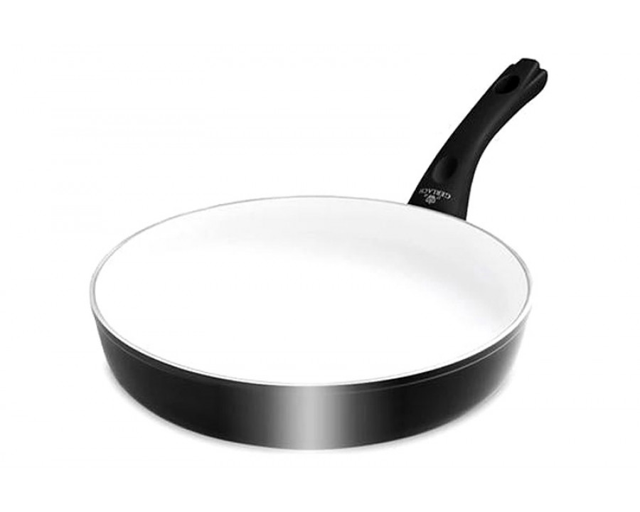 Maxima Contrast Non-Stick Frying Pan with Lid 11" - White/Black