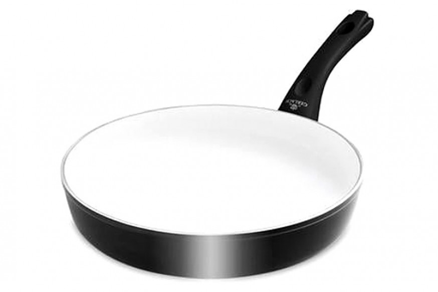 Maxima™ Contrast Non-Stick Frying Pan with Lid 9.4" - White/Black