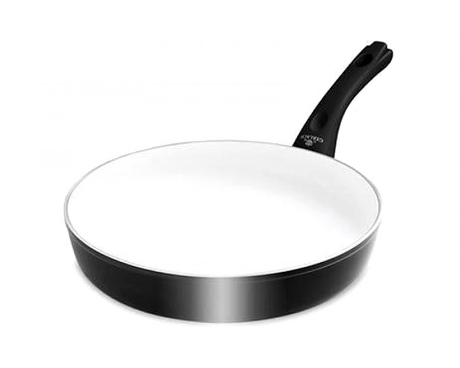 Maxima Contrast Non-Stick Frying Pan with Lid 9.4" - White/Black