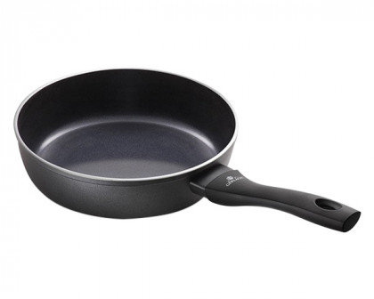 Maxima - Contrast Pro Deep Non-Stick Frying Pan with Lid 7.9" in Black