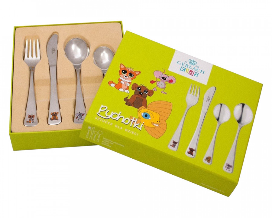 Maxima - Animals 4-Piece Flatware Set in Steel