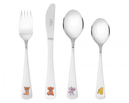 Maxima - Animals 4-Piece Flatware Set in Steel