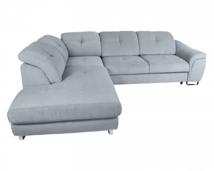 Maxima Nobilia Sectional Sofa - Gray, Left Corner