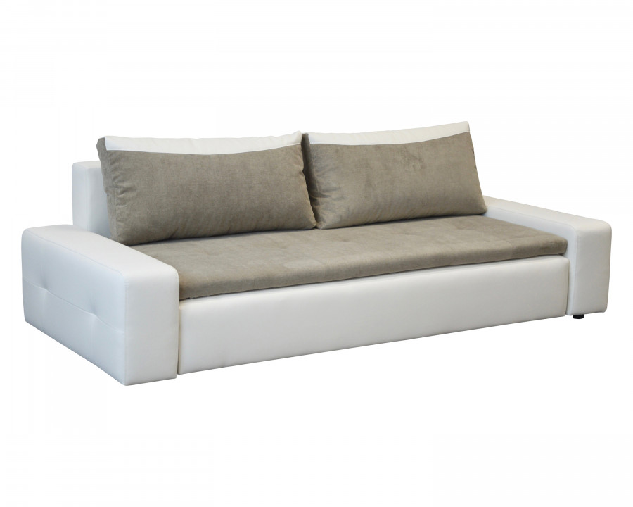 Maxima - London Sleeper Sofa in Gray/White, Leather