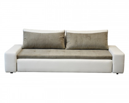 Maxima - London Sleeper Sofa in Gray/White, Leather