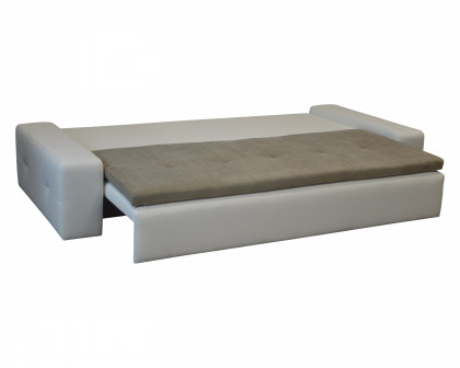 Maxima - London Sleeper Sofa in Gray/White, Leather