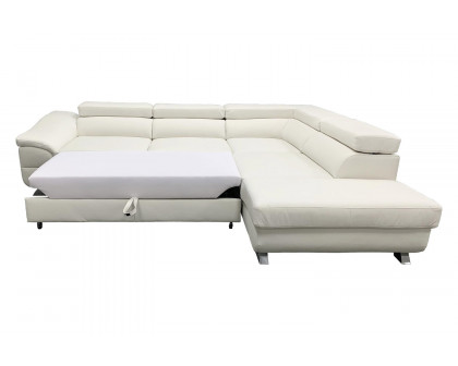 Maxima - Lagos Leather Sectional Sleeper Sofa