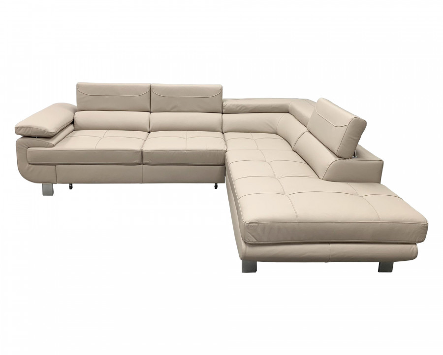 Maxima - Lotus Sectional Sleeper Sofa in Natural Leather