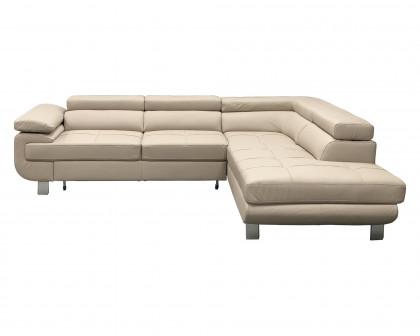 Maxima - Lotus Sectional Sleeper Sofa in Natural Leather