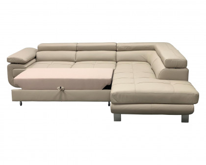 Maxima - Lotus Sectional Sleeper Sofa in Natural Leather